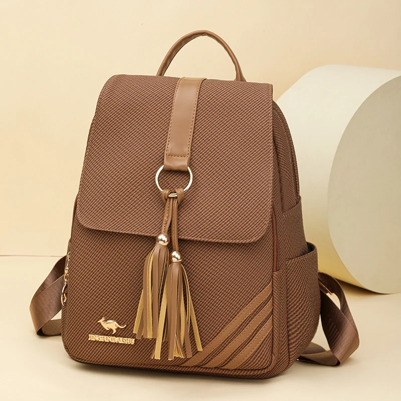 Zaino da donna di tendenza della moda 2025 Zaino da donna in morbida pelle di grande capacità Borsa a tracolla impermeabile Borsa di design famoso