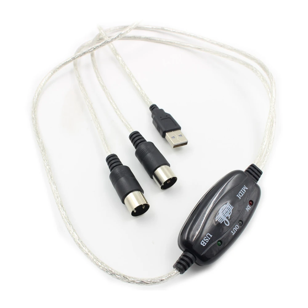 2 PCS 음악 편집 케이블 MIDI USB 케이블 키보드 음악 케이블 MIDI 케이블노트북 어댑터 AliExpress