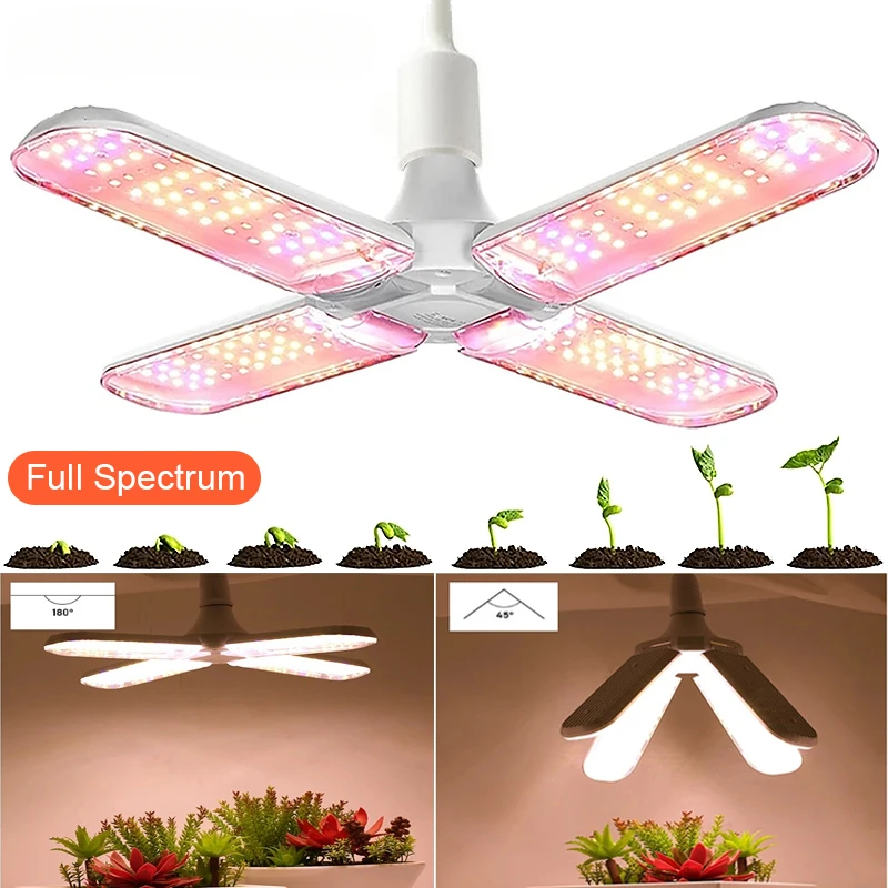 Full Spectrum SMD2835 Bulb Grow Light E27 Foldable Phyto Lamp for Indoor Plants Bloom Flowering Grow lamp Garden grow light