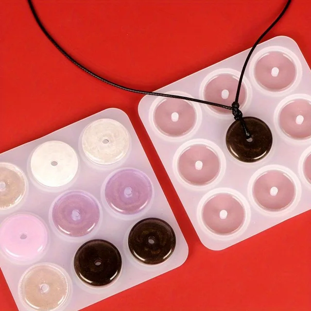Bracelet Silicone Mold DIY Glass Imitation Jade Peace Buckle Pendant Dropping Mold Bracelet Accessories Silicone Mold 4