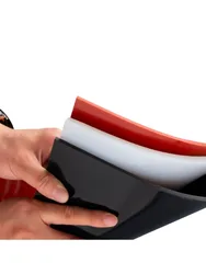 Premium High - Temperature Silicone Rubber Sheet - Red, Black, Translucent, Various Thicknesses (1mm - 5mm), 500x500mm - 4mm (Transparent)