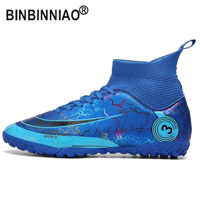 BINBINNIAO 31 48 Professional Football Boots Men Kids Soccer Shoes