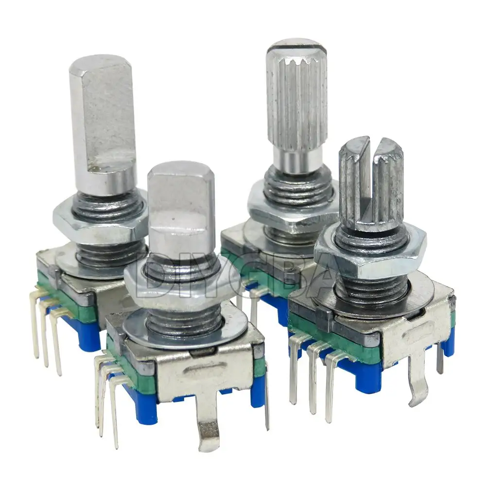 10-Pack Rotary Encoder Set with Adjustable Handle Length and Caps