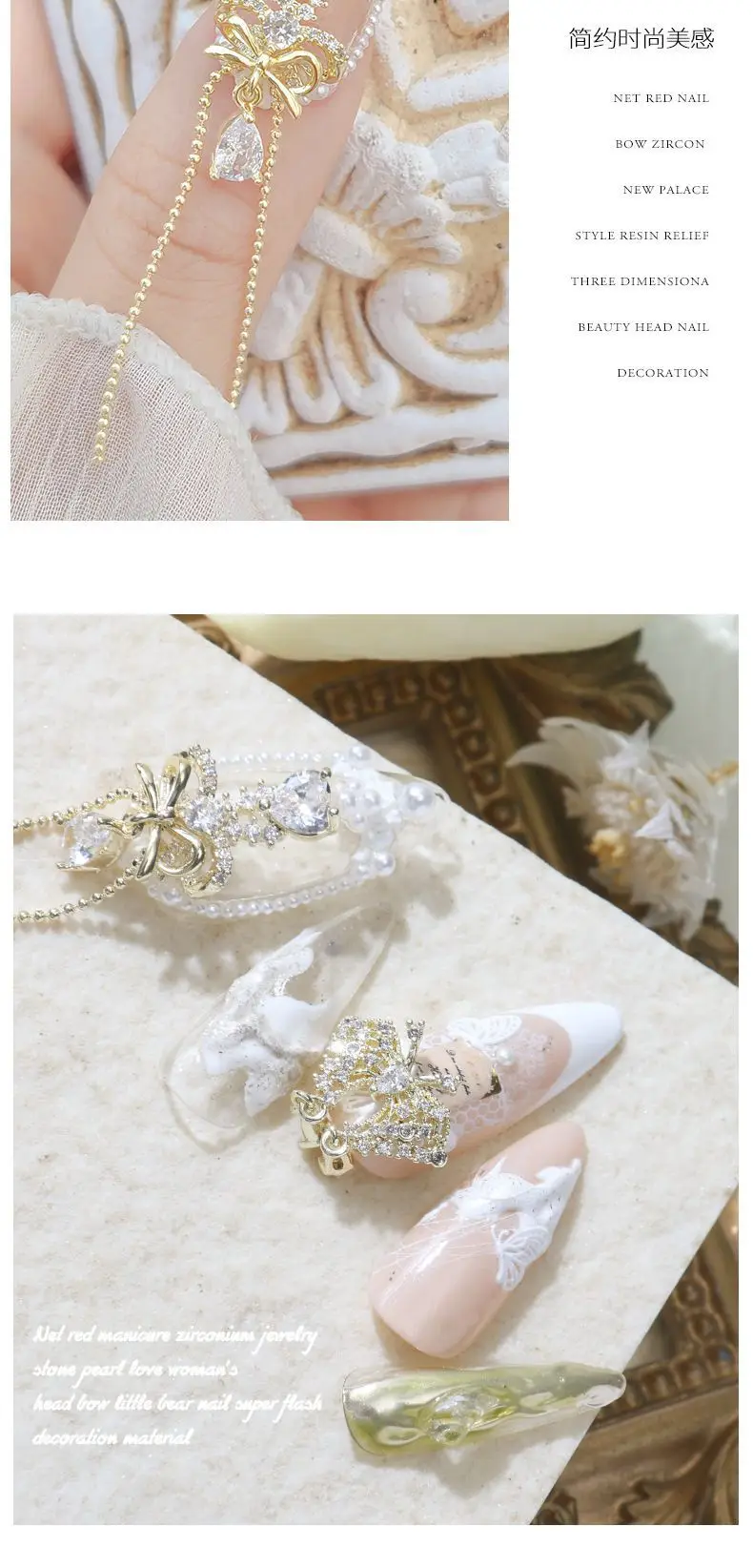 10 teile/los Lollipop Deer Schmetterling Zirkon Kristalle Strass Schmuck Nail art Dekorationen Nägel Zubehör Charms Liefert – Detail 6