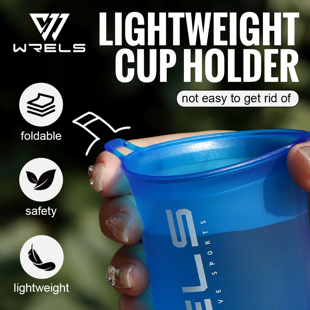 WRELS 접이식 스포츠 워터 컵 마라톤-BPA 프리 워터 컵 Protable 야외 여행 스포츠 러닝 사이클링 주전자 워터 컵
