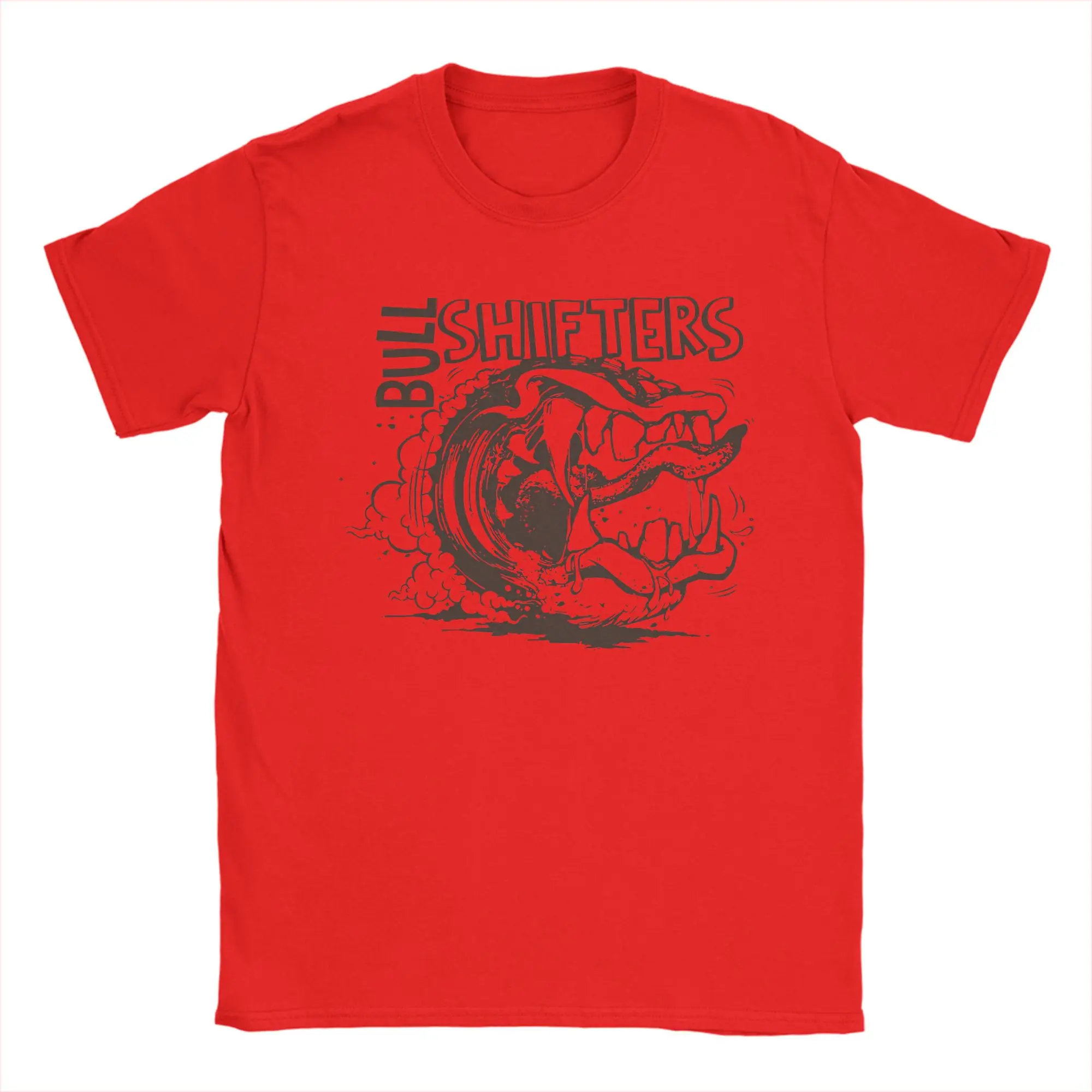 Vintage Bull Shifter Men's Cotton Graphic T-Shirt - Short Sleeve O-Neck Summer Tee