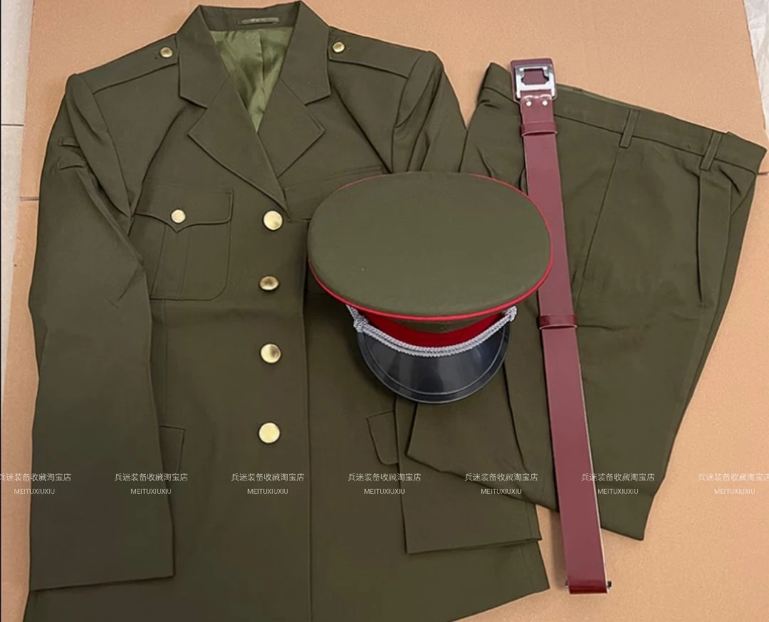 Chinese Uniform Vintage Spring 87 Green Officer Men Include Suits Hat