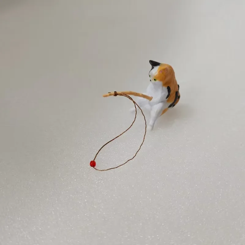 Small  Fishing  Cat Creative Aquarium  Decoration Aquarium  Accessories Fish Tank Accessories Aquarium Accessories Decoracion