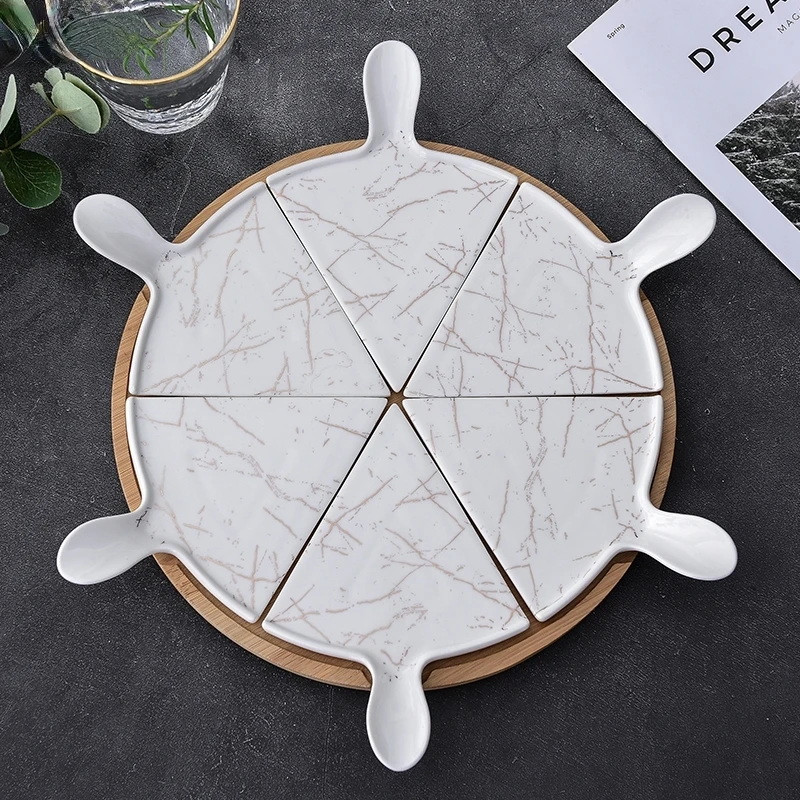 

Pizza Tableware Plates Porcelain Dinner Plates Western Food Steak Pizza Noodle Salad Japanese Dishes and Plates Sets Decoration