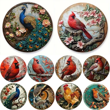 Cardinal Rooster Metal Sign 1