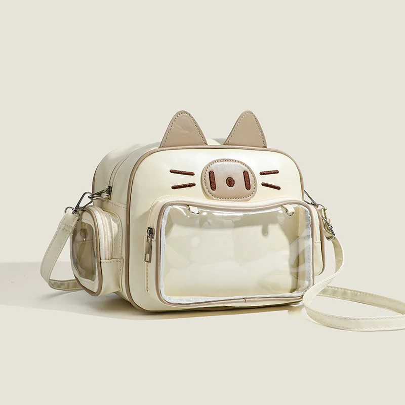 Y2K Aesthetic Cute Mechanical Cat Backpack Kawaii Harajuku Shoulder Bag For Women Girls