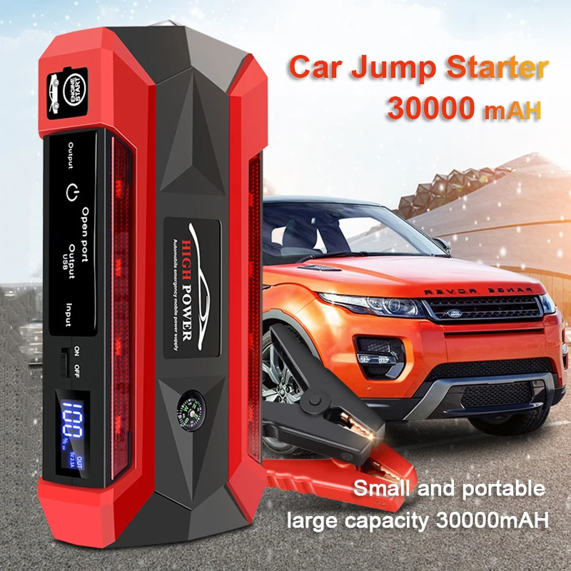 

Car Battery Jump Starter 30000mAh Power Bank Cars Emergency Charging Starting Systems Device Battery Booster Charger 12V car