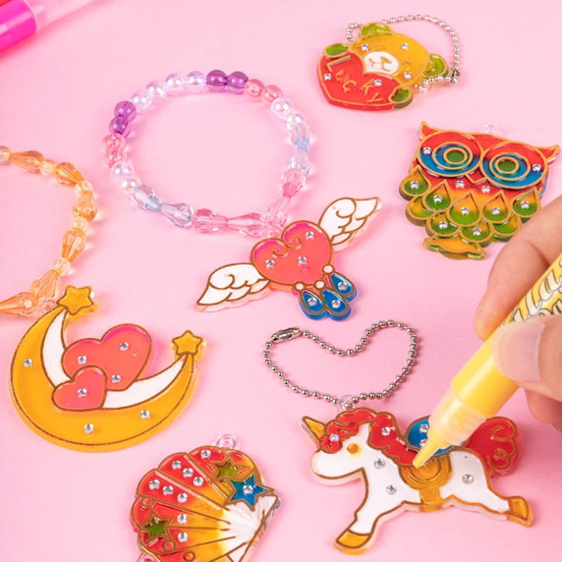 Crystal Color DIY Handmade Light Transmittting Graffiti Safety Ring
