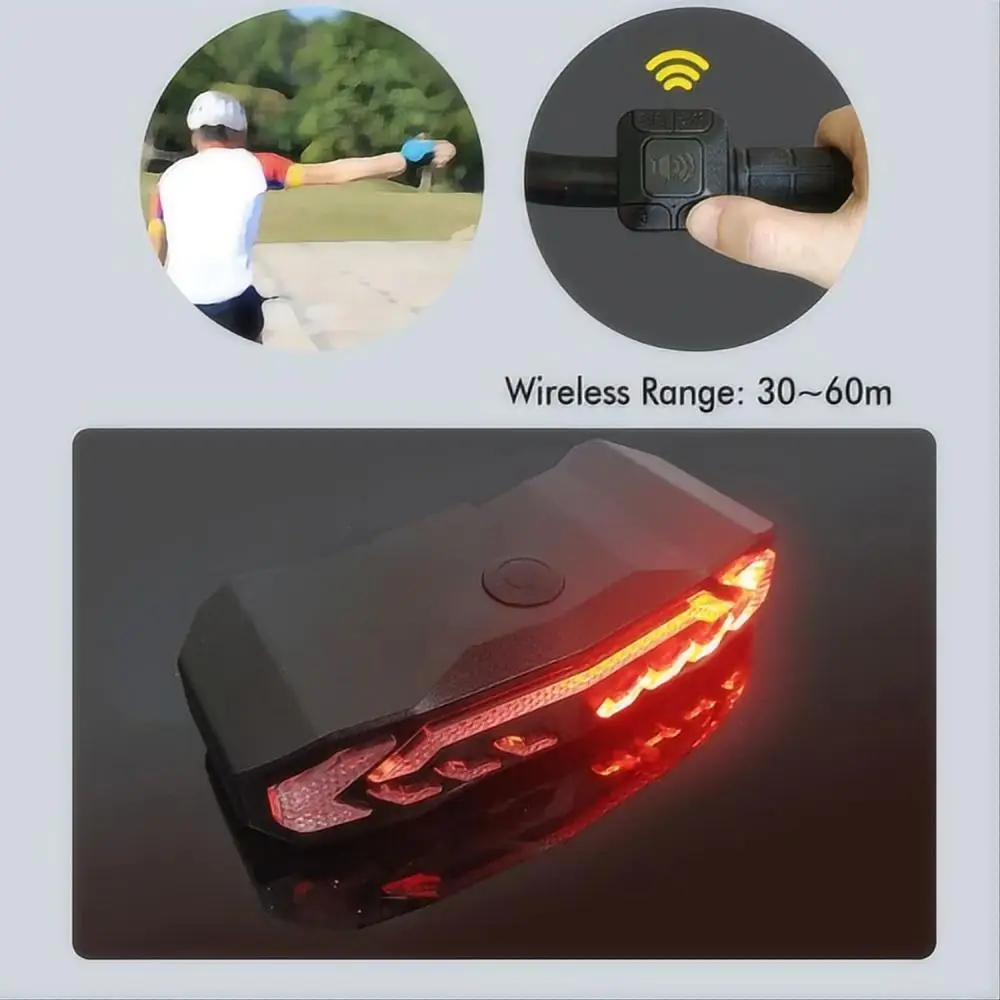 Outdoor Bicycle Riding Taillight SF31R With Red/Yellow Turn Signals Waterproof Smart Brake Light Sensor Cycling Anti-theft Alarm
