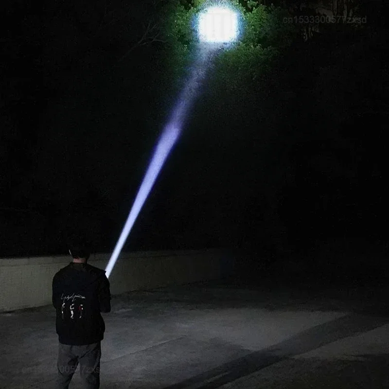 New Xiaomi Outdoor LED Flashlight Portable USB Rechargeable with Hook Zoomable Torch Camping Hiking Long-range Emergency Lamp led flashlight led flashlights camping light led torch light