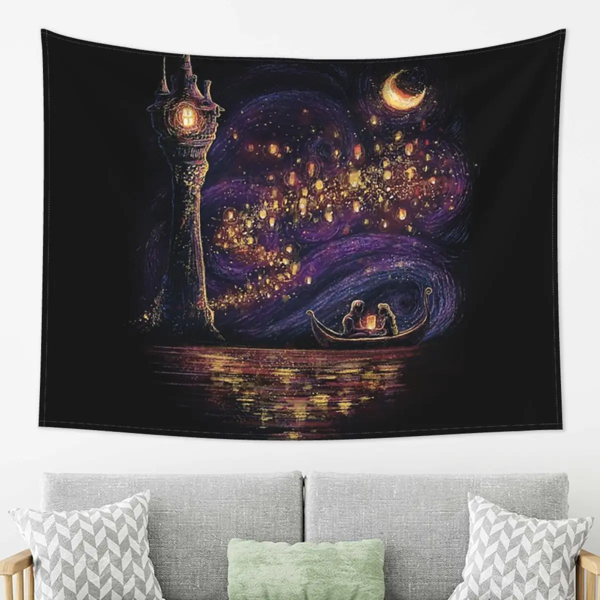 

Lanterns Of Hope Tapestry Decoration Art Aesthetic Tapestries for Living Room Bedroom Decor Home Hippie Wall Cloth Wall Hanging