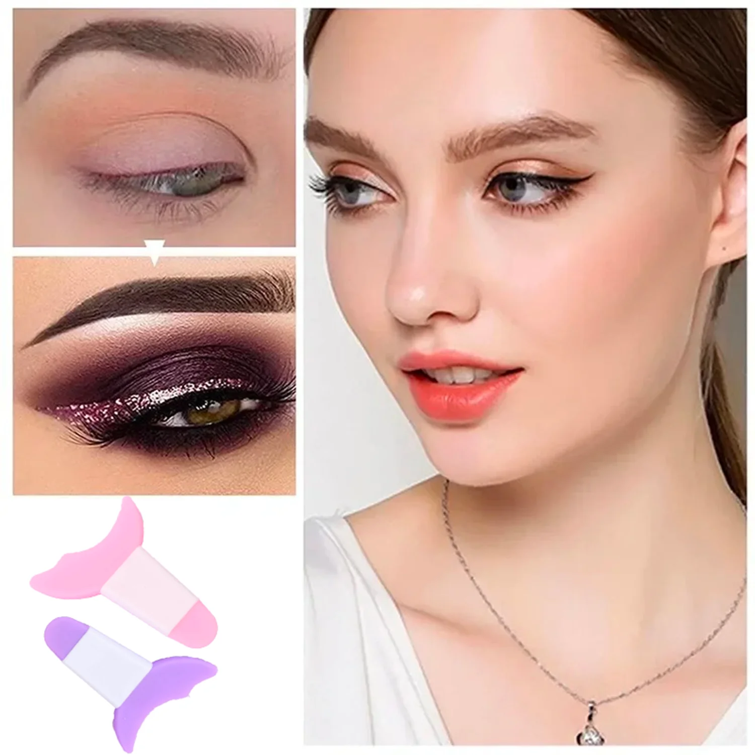 Eyeliner stencil tool silicone winged eye makeup guide reusable easy for beginners certified DIY friendly skin-safe unisex