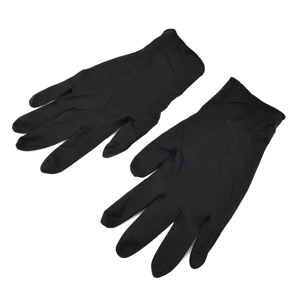 20/100Pack Disposable Nitrile Gloves Black Latex Free Tattoo Cleaning Protective Glove For Work Kitchen Cooking Tools disposable gloves nitrile gloves safety gloves protective gloves cleaning gloves