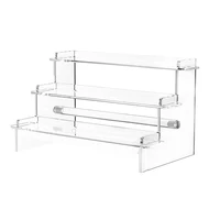 Acrylic Display Shelf Transparent Ladder Makeup Pottery Doll Storage Rack Food Desserts Perfume Storage Rack 1