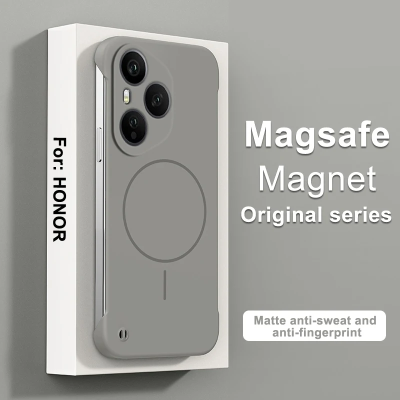 Magnetic Frameless Shockproof Matte Ultra Thin Hard Case with Wireless Charging Compatibility