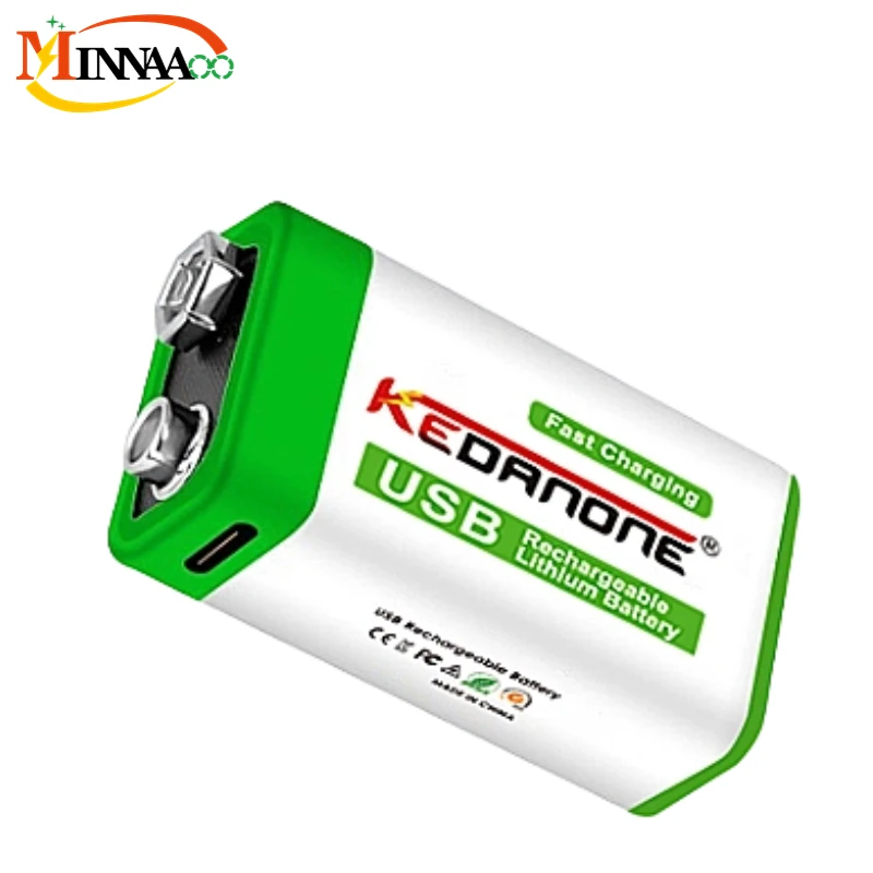 

New 9V Rechargeable Battery 12800mAh 6F22 Micro USB 9v Li-ion Lithium Batteries for Multimeter Microphone Toy Remote Control KTV