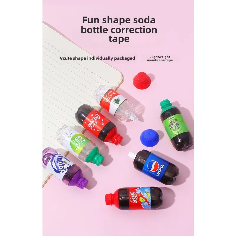 Korean Mini Soda drink Bottle Kawaii White Out Corrector Practical Correction Tape Diary
