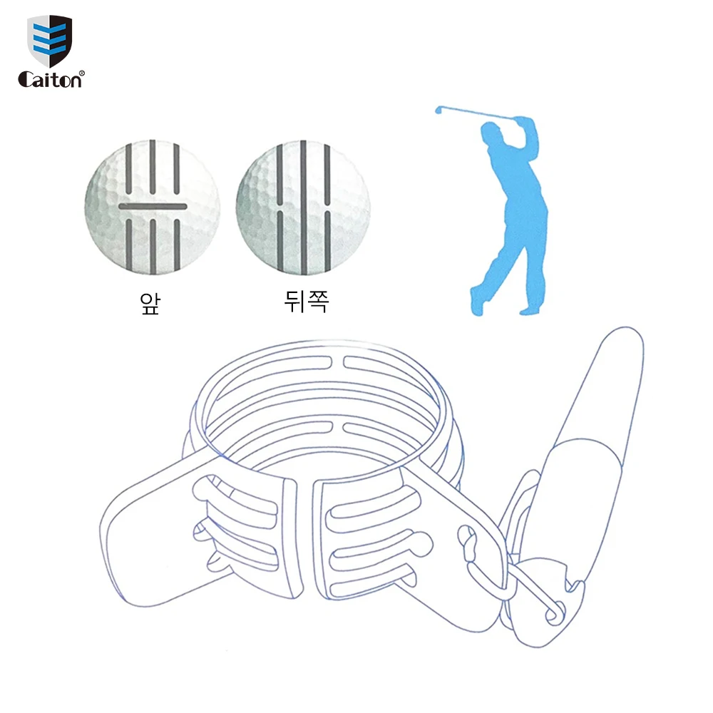 Precision Golf Ball Marker, Golf Accessories,Golf Ball Marking Stencils and Colors Markers, Line Marker Tool