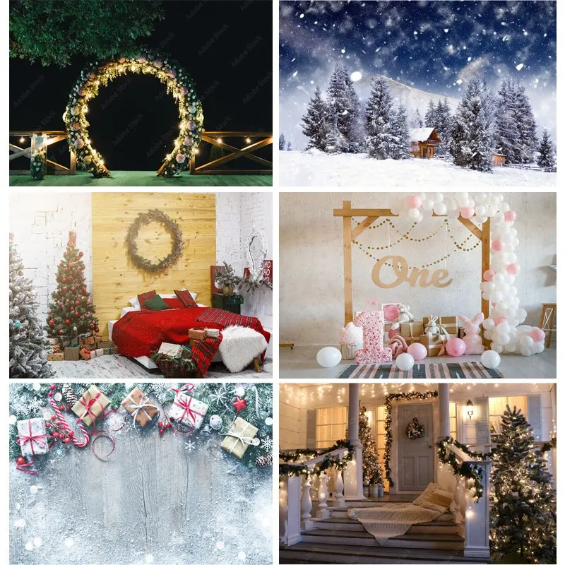 

ZHISUXI Christmas Photography Background Snowman Christmas tree Backdrops For Photo Studio Props 211114 SDSD-05
