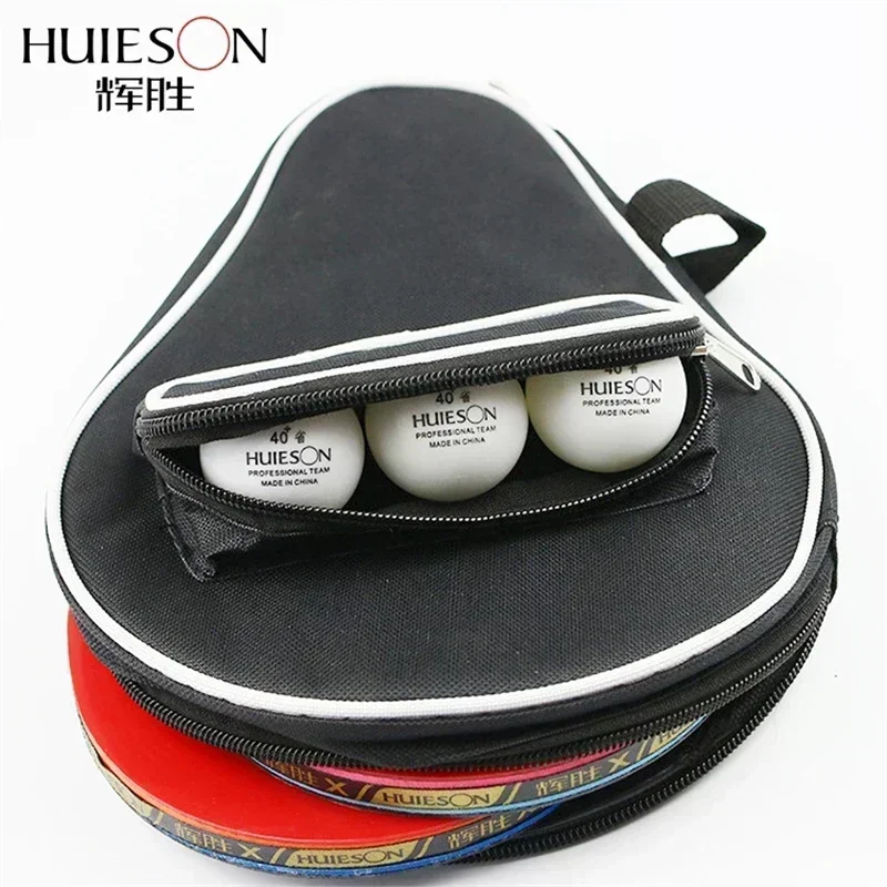 Table Tennis Racket Bag Huieson Super Size Gourd Shape Container For 2 Rackets and 3 Balls