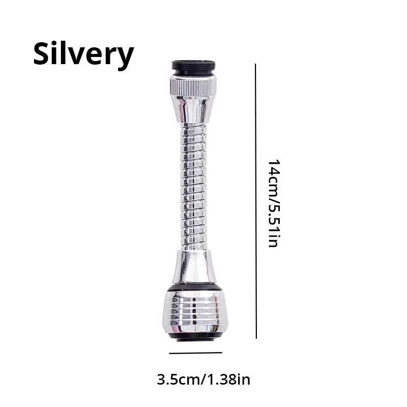 1pc Rotable Foaming Faucet Extender Stainless Steel Elastic 360 Degree Rotation Faucet Extension Home Furnishings Faucet Extender Sink Faucet Extender Water Faucet Extension Pipe Faucet Extension Pipe
