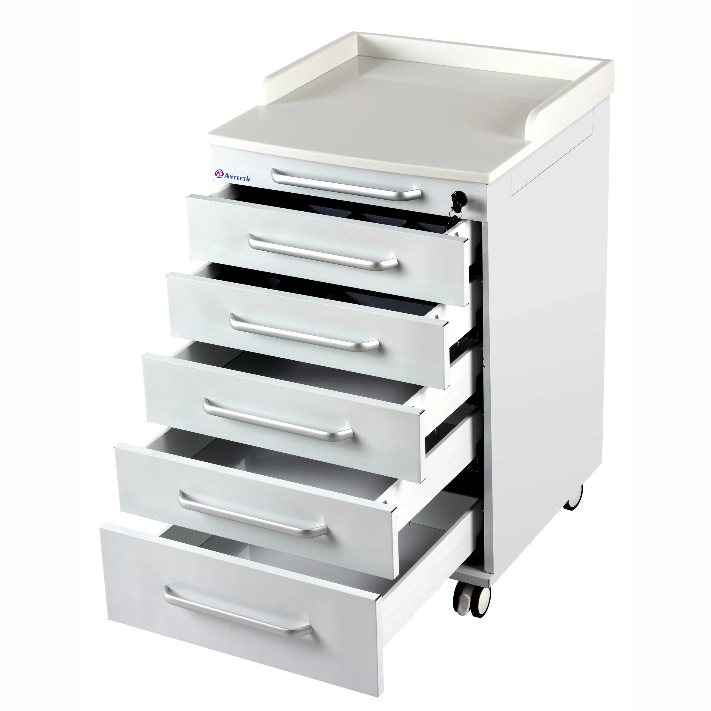Metal Body Medical Storage Cabinet With Drawers Wheels With Brake Laboratory Den--tal Office Cabinet Modern Den--tal Cabinets