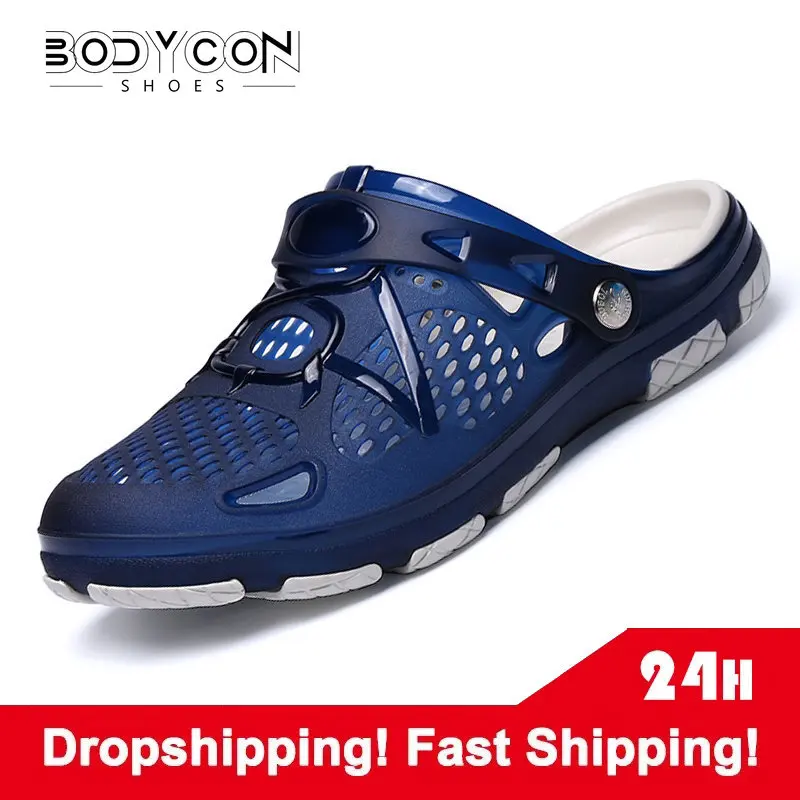 Summer Men Hollow Casual Breathable Slippers Outdoor Sports Beach Shoes
