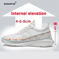 Men elevator shoes height increased shoes sneakers height increasing shoes Man increase 6-8cm 2