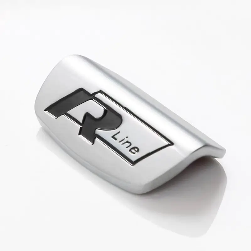 Car Steering Wheel Stickers Car Steering Wheel Accessories Metal Stickers For VW GTI R Line Polo Golf Passat Scirocco Tiguan Jetta T-ROC Touareg Touran GTS