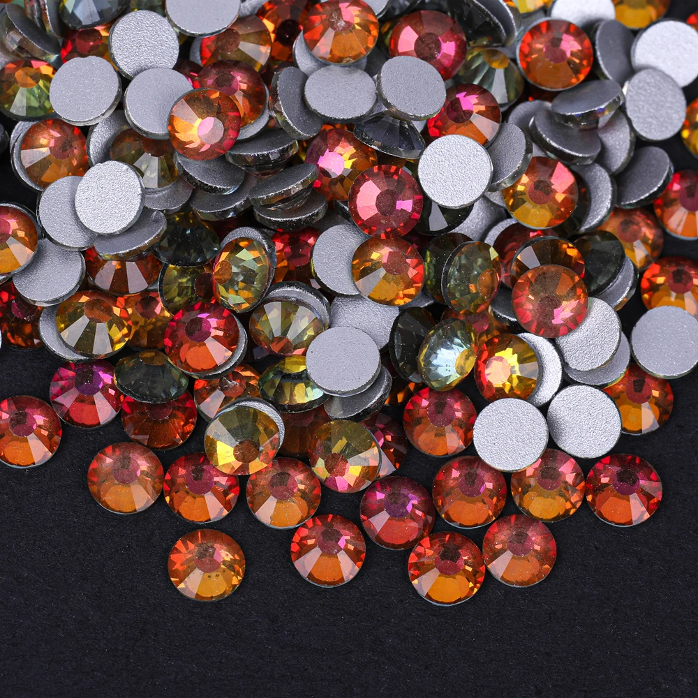 VC-beschichtete farbige Kristall-Strass-Steine, nicht heißfixierbare Glas-Strass-Steine für Nagelkunst-Dekorationen – Detail 9
