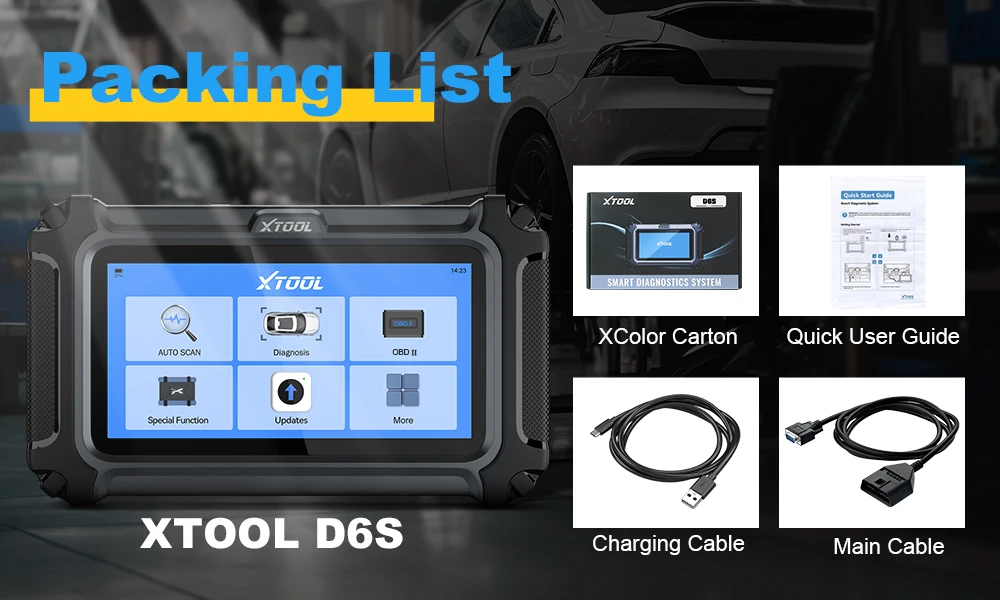 XTOOL D6S Allsystem-Autodiagnosegerät mit Auto-VIN-Funktion, vollständiger OBD2-Scanner mit 30 Reset-Funktionen, CANFD, FCA und lebenslanger kostenlosen Updates – Detail 11