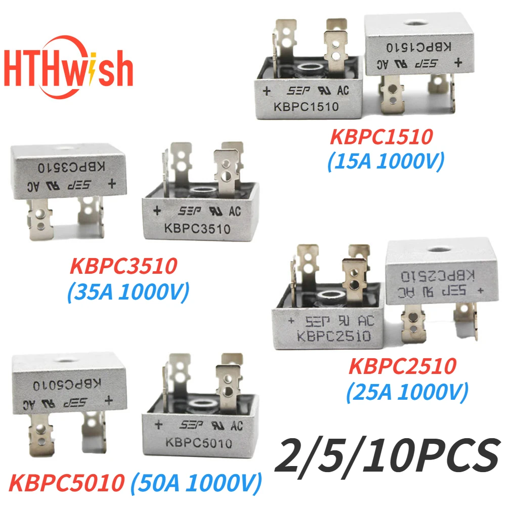 2-10pcs Rectifier 100V KBPC1510 KBPC2510 KBPC3510 KBPC5010 15A 25A 35A 50A 2-10pcs Rectifier 100V KBPC1510 KBPC2510 KBPC3510 KBPC5010 15A 25A 35A 50A