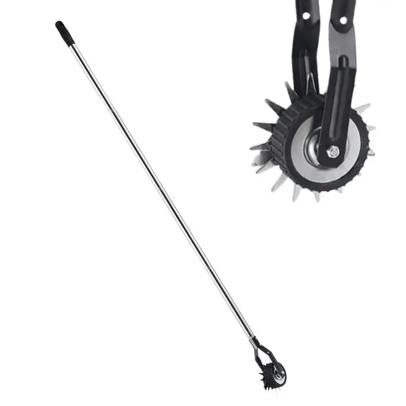 

Lightweight Cordless Grassland Trimmer Adjustable Length Manual Lawn Edger With Handle Wheeled Garden Pruning Tool For Lawn