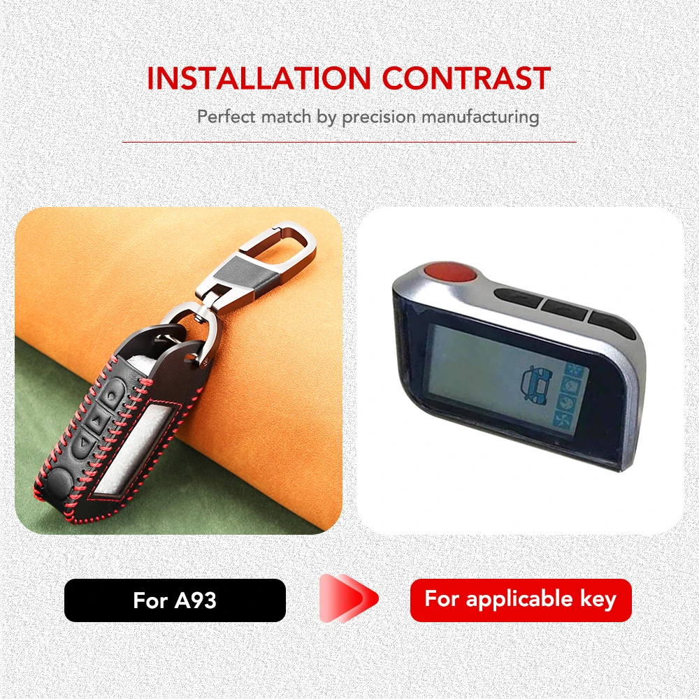 Real Leather Car Key Case for Starline A93 A63 A36 A39 A66 A96 Remote Control