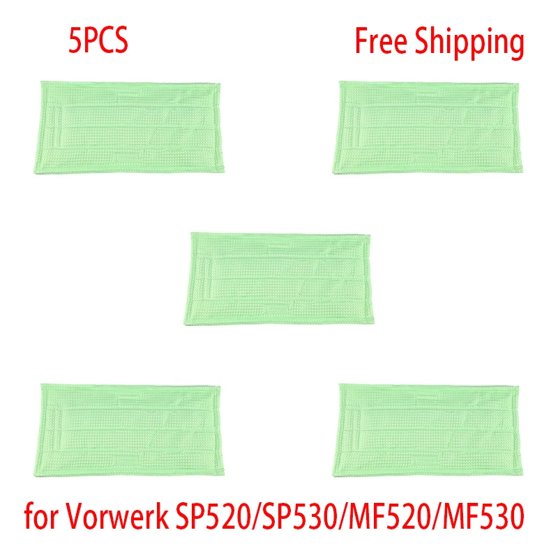 Reutilizável Lavável Microfiber Mop Pad Peças de Limpeza a Vapor Vorwerk Kobold Sp520 Sp530 Mf520 Mf530 Pcs