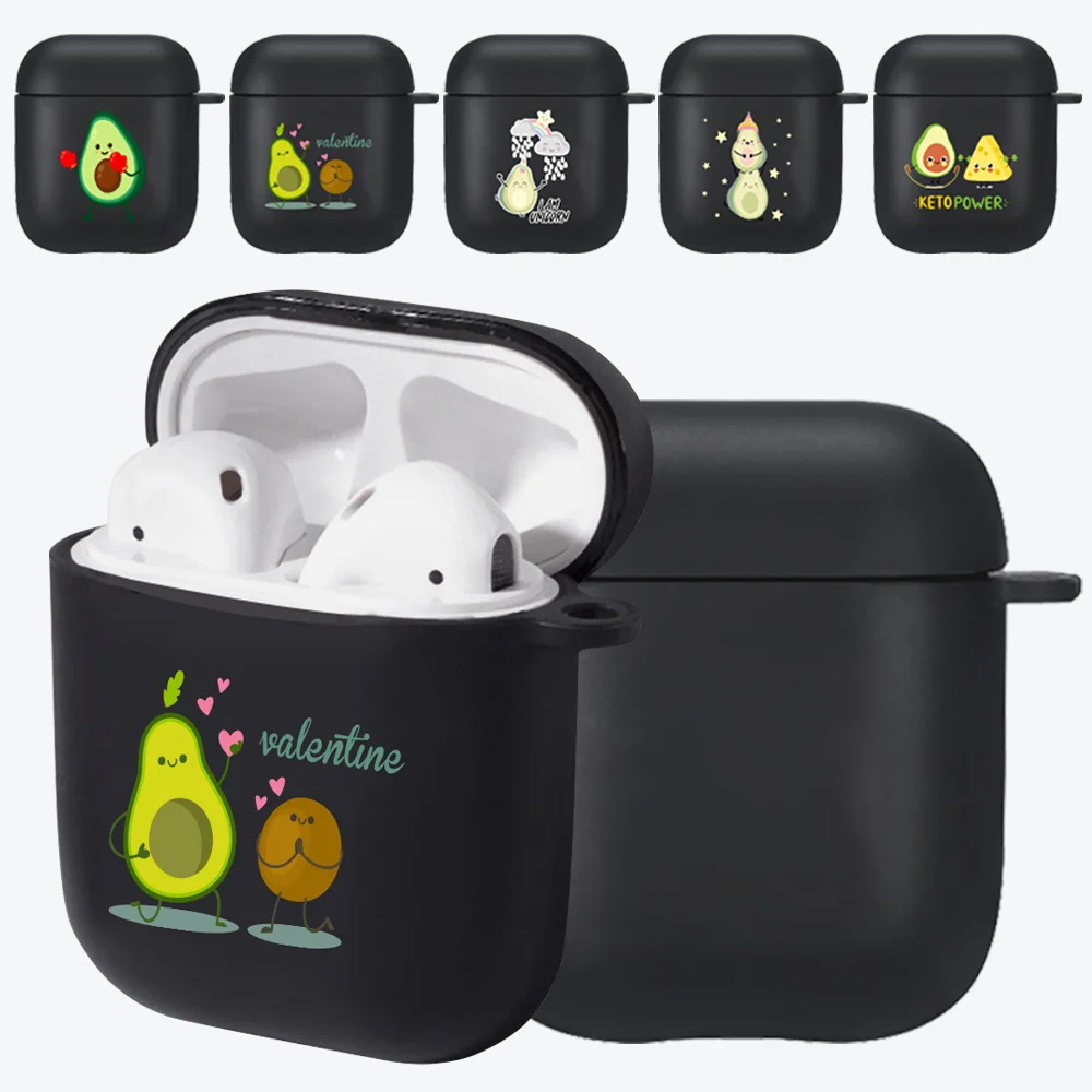 

Earphone Cases for Apple Airpods 1st /2nd Gen Wireless Bluetooth Soft Silicone Cover Avocado Pattern Charging Box Headphone Case