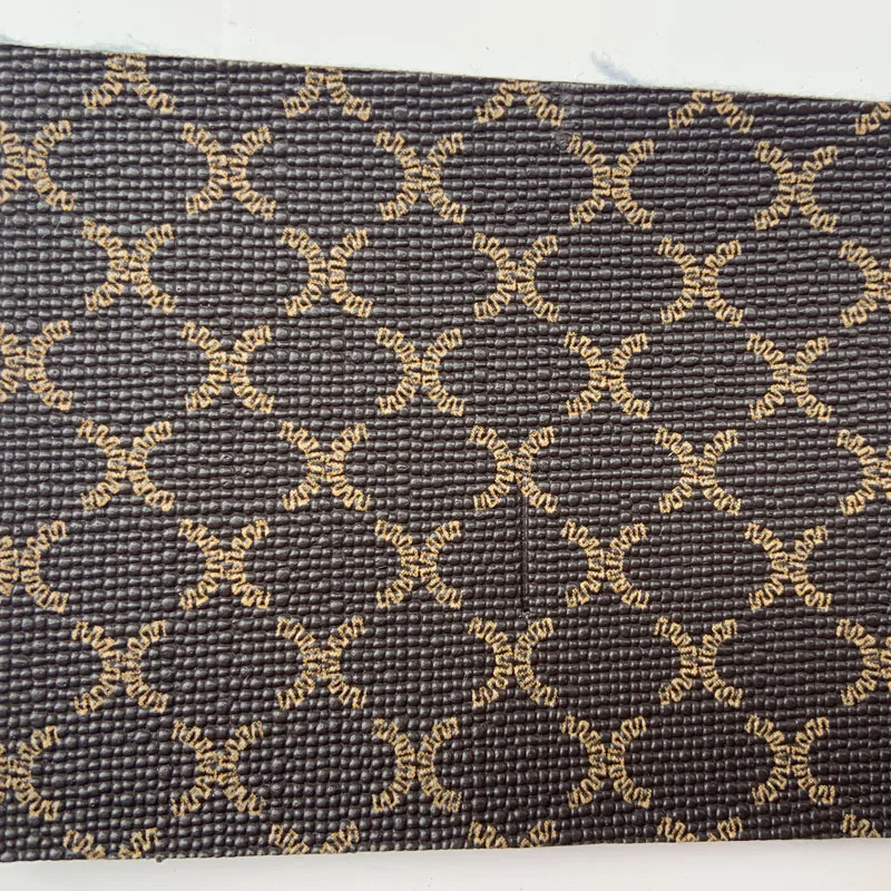 Design Brand Printed Vinyl Fabric Synthetic PVC Fake Leather Materials