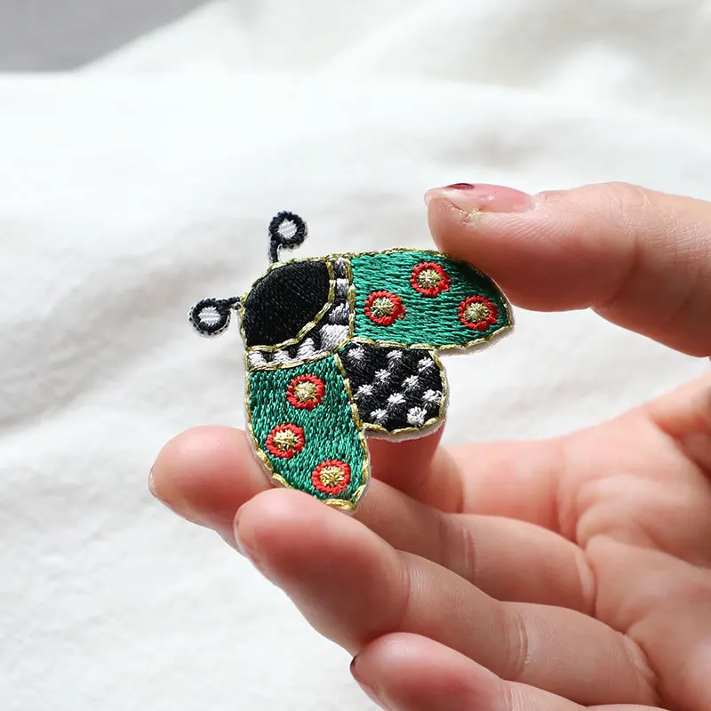 Embroidered Ladybug Cute Small Patches for Kids Clothing, DIY Iron-On Appliques