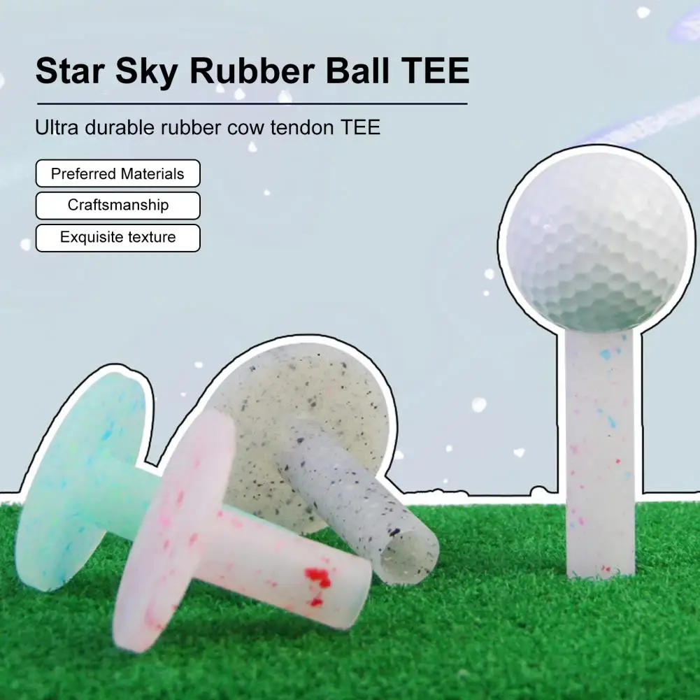 

Rubber Golf Tees Wear Resistant Unique Texture Compact Size Premium Indoor Outdoor Practice Golf Tees Golf Training Aid