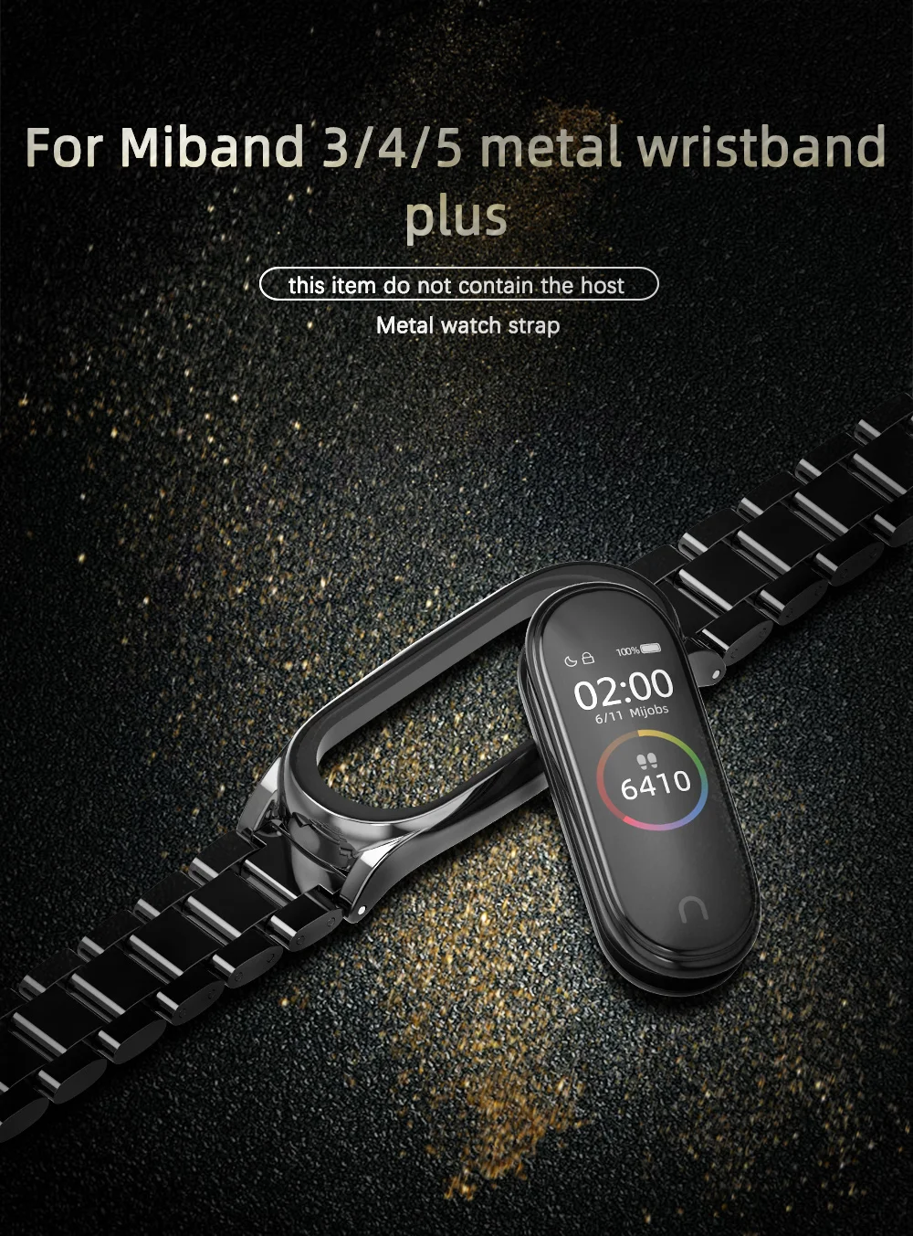 Strap For Xiaomi Mi Band 3 4 5 Wrist Metal Bracelet Screwless Stainless Steel MIband for Mi Band 4 3 5 Strap Wristbands Pulseira