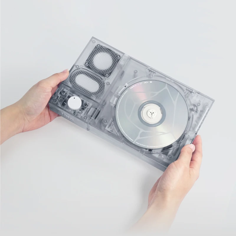 Soft Mist White Hi-Fi CD Player Album Player Bluetooth Detachable CD Vintage Disk