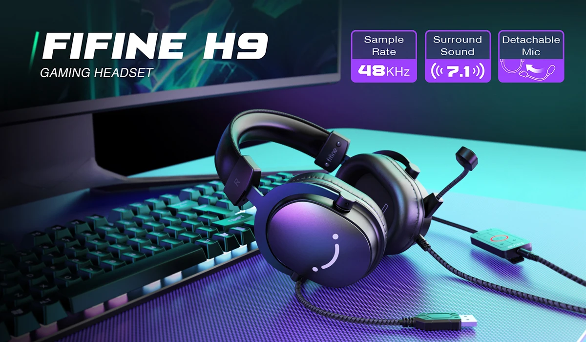 FIFINE 7.1 Surround Sound Headset Image 1
