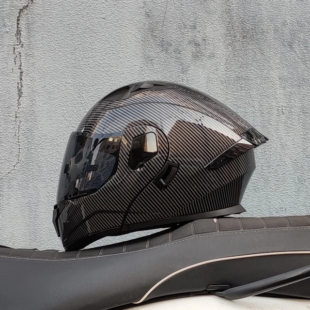 ORZ Unisex Motorcycle Helmet DOT Certification Double Lens Cross Section Helmet Safety Modular Flip Helm Helmet With Visor 2