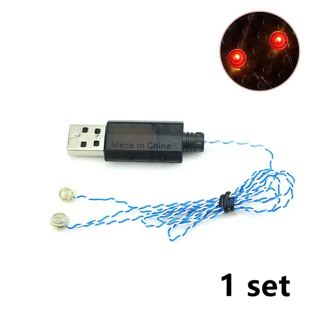 USB LED Mini Brick Building Block Lamp with Battery Box