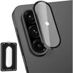 Enhanced Metal Ring Tempered Glass Camera Lens Protector Cover - Premium Phone Protection Accessory (Black)